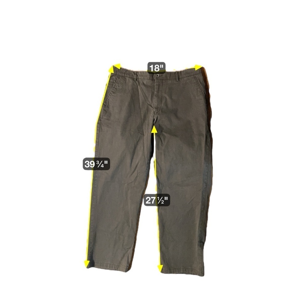 BALLIN Olive Green Khaki Pants Men's 38 X 28 Straight Career Business Casual - Picture 4 of 8